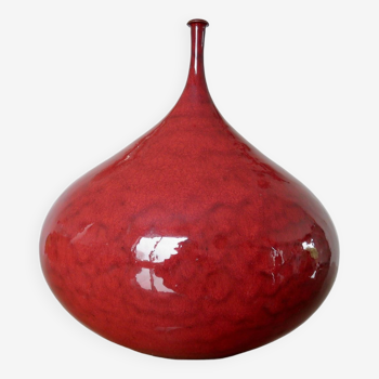 Grand vase"figue" en céramique rouge