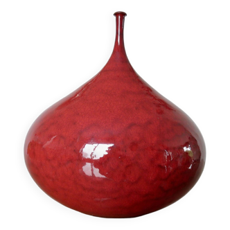 Grand vase"figue" en céramique rouge