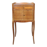 Marquetry bedside table