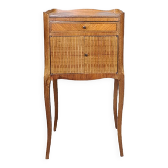 Marquetry bedside table