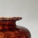 Amber smoked glass vase known as tortoiseshell, 1970s design.
