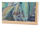 Huile sur toile « Motifs floraux » par Eila C, Suède milieu XXème