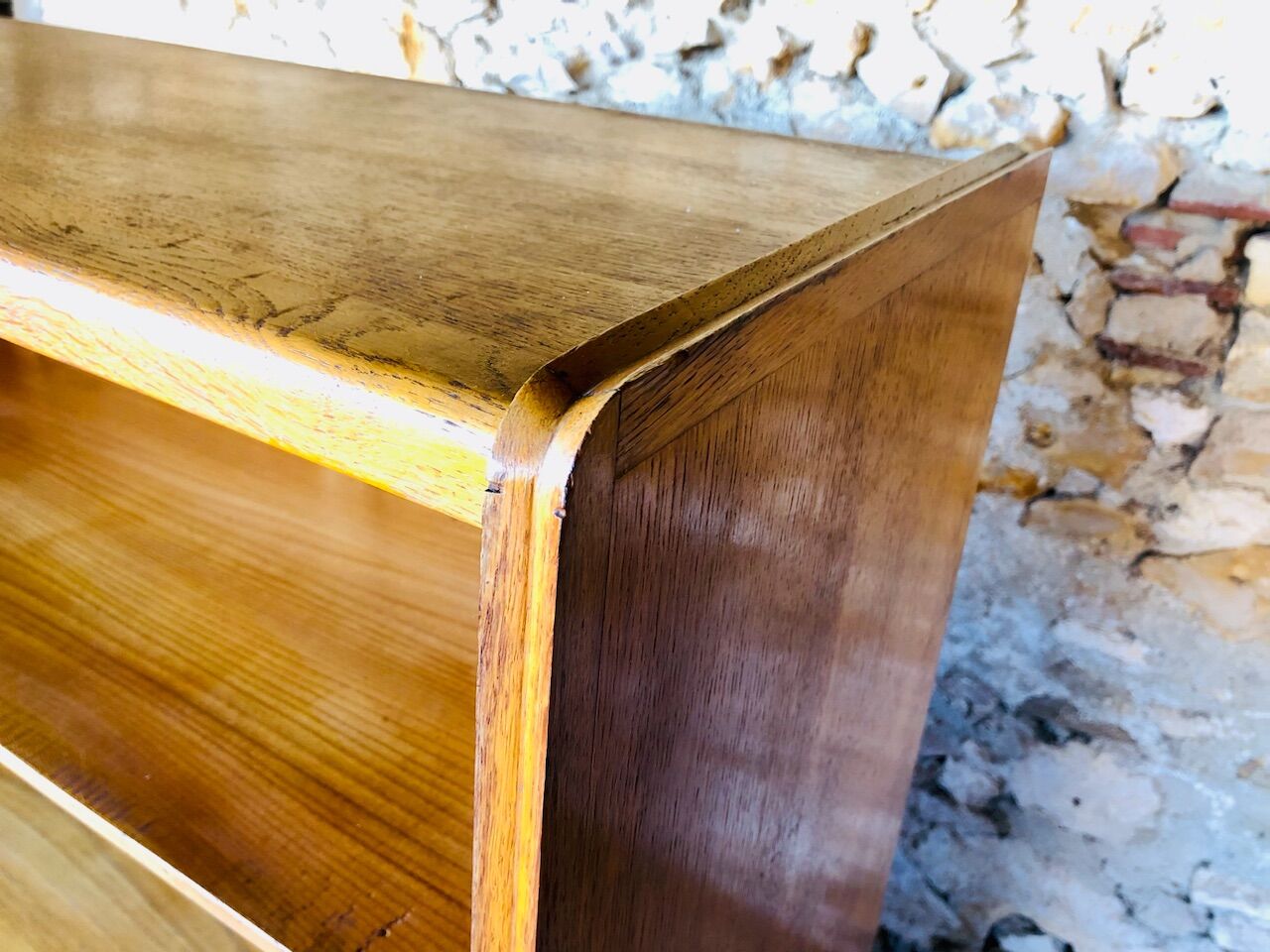 Vintage oak wall storage unit circa 50s