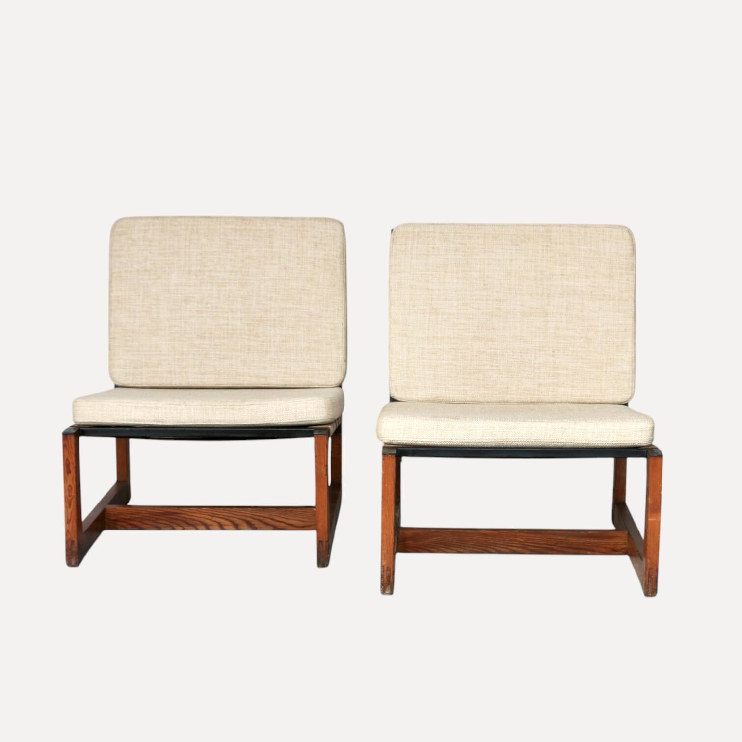 A pair of armchairs, France, 1960s.