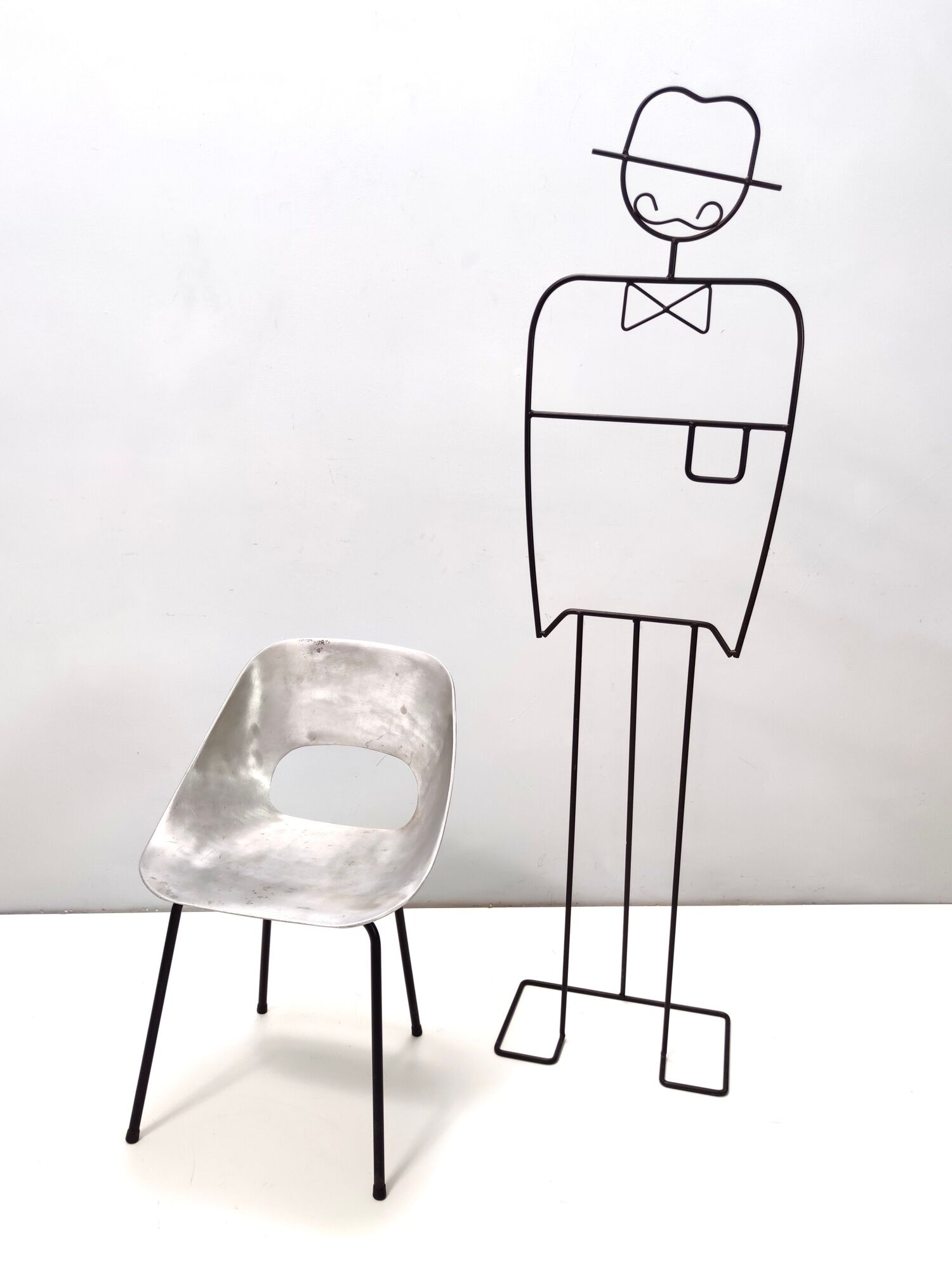 Set of Three Aluminum "Tulipe" Tonneu Chairs by Pierre Guariche, France