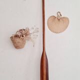Old single wooden paddle