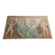 Allegory large painted tempera panel on decorative canvas 170x80 cm