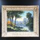 Ancient painting trees and lake
