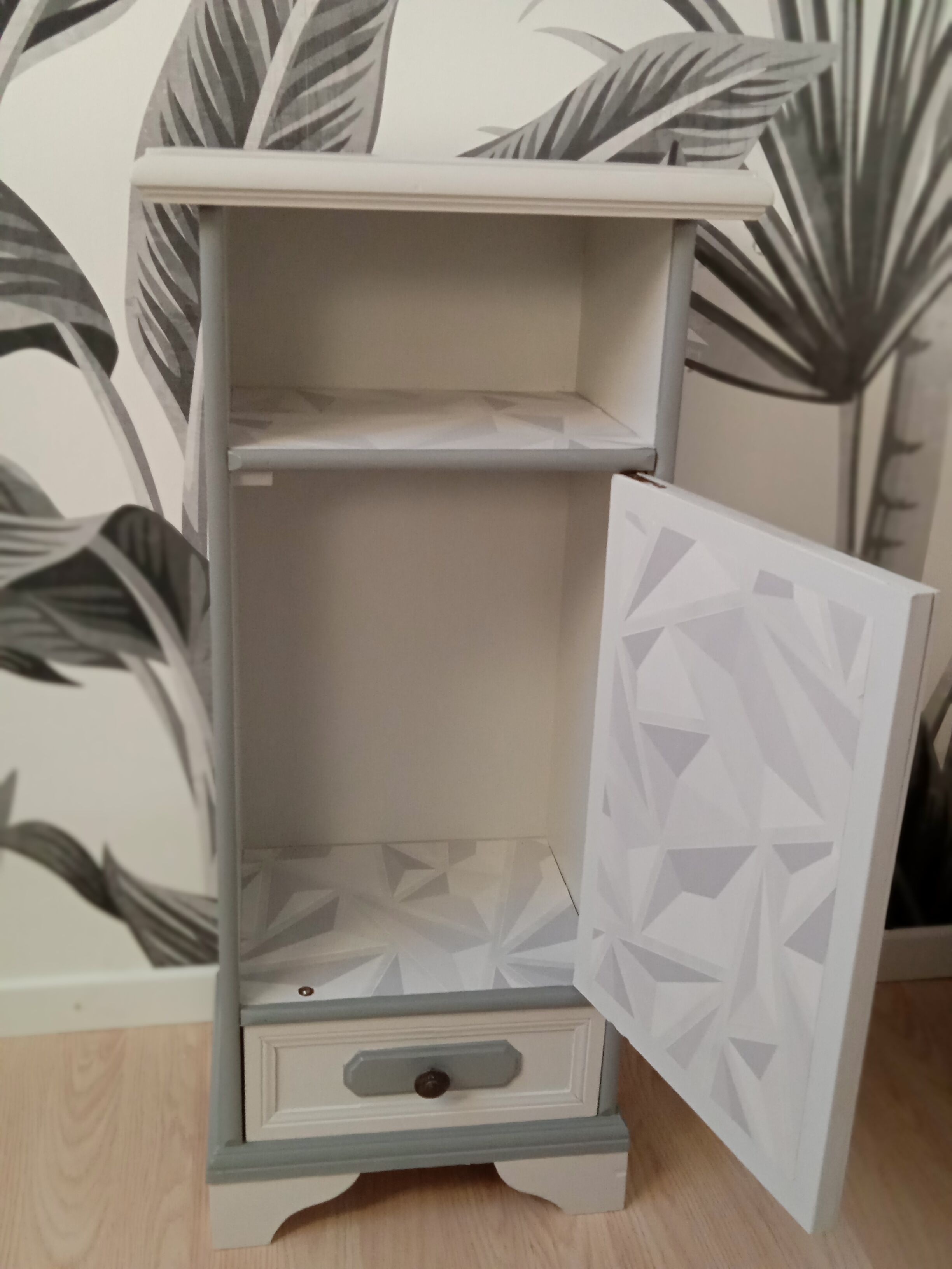 Wooden bedside table