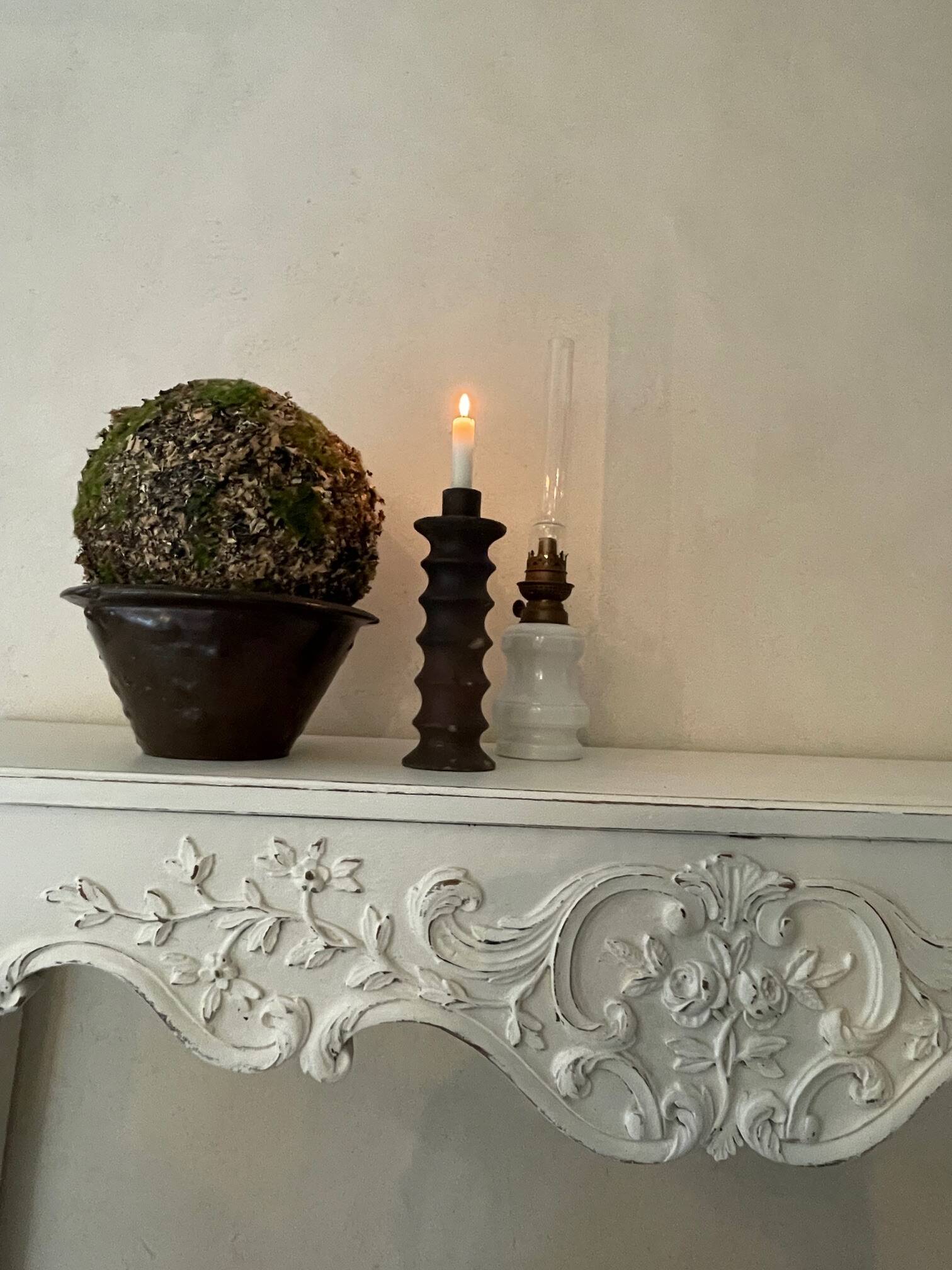 White patinated console