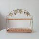 Vintage wall shelf or freestanding wicker in bohemian style.