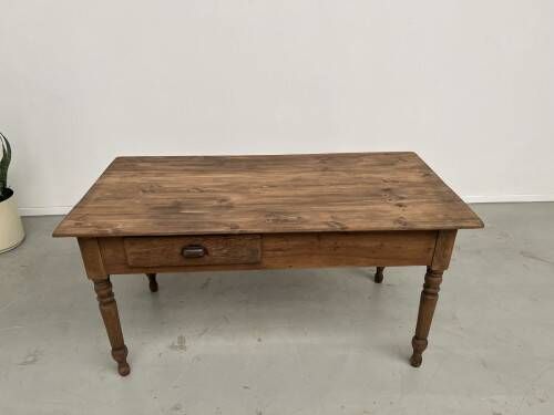 Farm work table in solid pine, 1950s