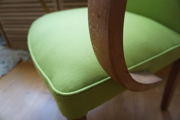 Bridge restauré en lainage vert pomme