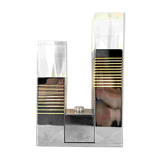 Vintage chrome and plexi table lamp attr. to Gaetano Missaglia, 1970s