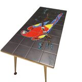 Ceramic coffee table from the 1950s signed Denisco.