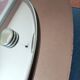 Vintage oval smoked glass mirror