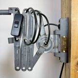 Grey Industrial Scissor Wall Lamp from Elektroinstala, 1960s