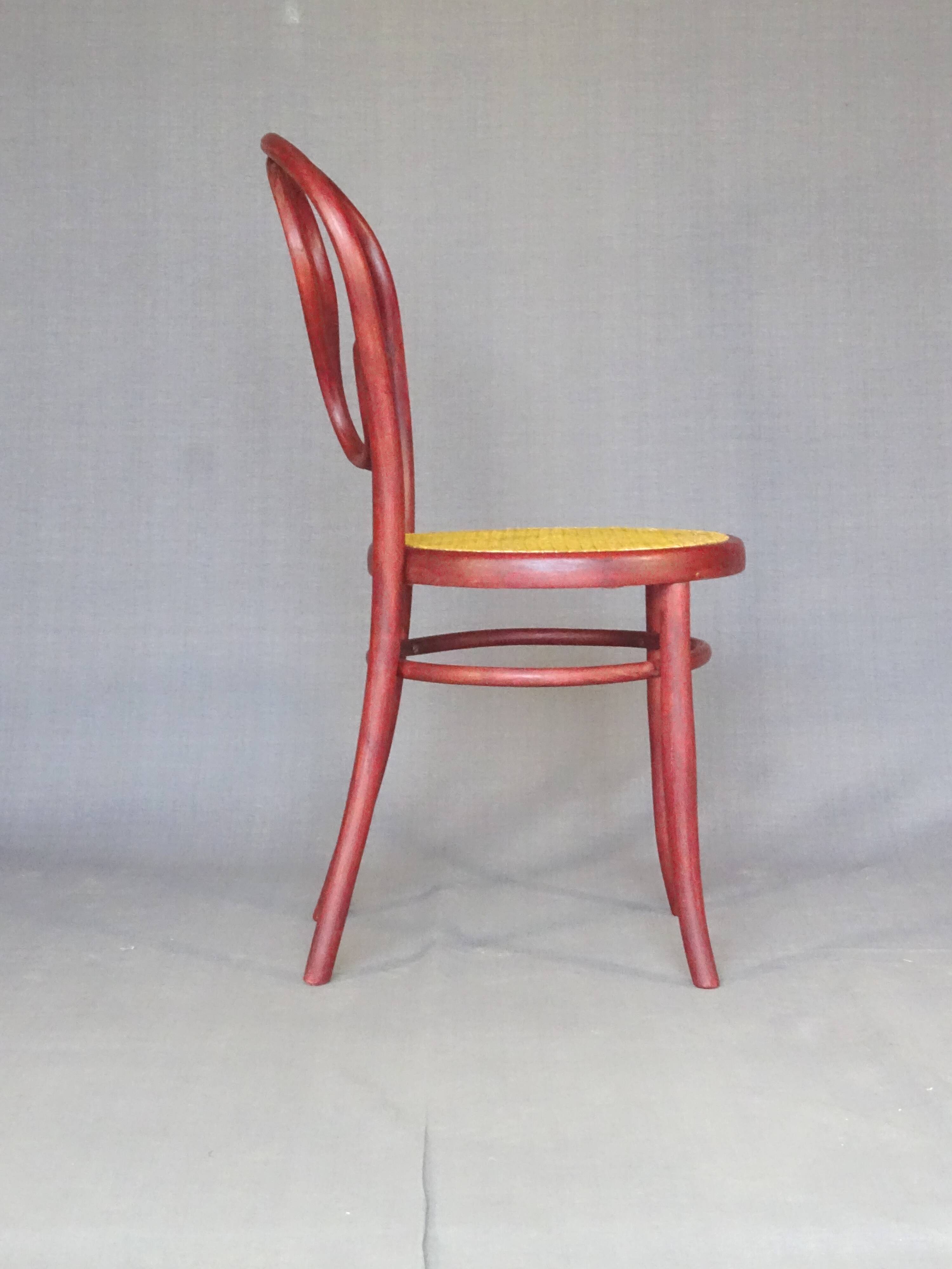 Chaise Kohn n°20 teinte "Cherry" d'origine, vers 1900