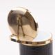Vintage 1970s ice bucket - Black crocodile effect faux leather