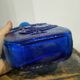 XXL cobalt blue bottle with embossed bird