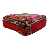 Handmade Berber pouf in wool 60 X 60 X 20 CM
