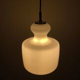 Frosted white glass pendant by Peill and Putzler 1960