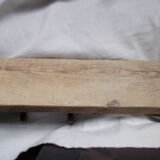Wrought iron and wooden rack