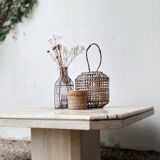 Travertine coffee table