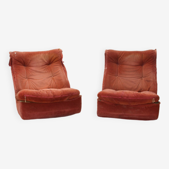 Pair of Orchid armchairs, Michel Cadestin