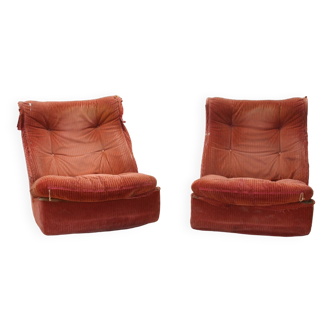 Pair of Orchid armchairs, Michel Cadestin