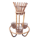 Vintage rattan plant holder