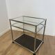Table d’appoint USM Haller en verre et Gris Anthracite