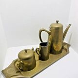 Art Nouveau brass tea set 1900