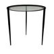 Vintage side table 80s metal and glass