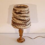 Vintage olive wood lamp 1960