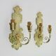 Pair of Italian wall lights in cream-colored sheet metal. 1970s