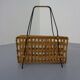 Magazine rack in filigree rattan and steel, 1960s