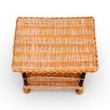 Occasional table, wicker side table.