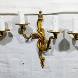 Bronze wall light triplet