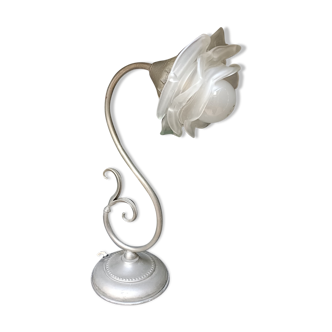 Lampe de chevet fleur de verre