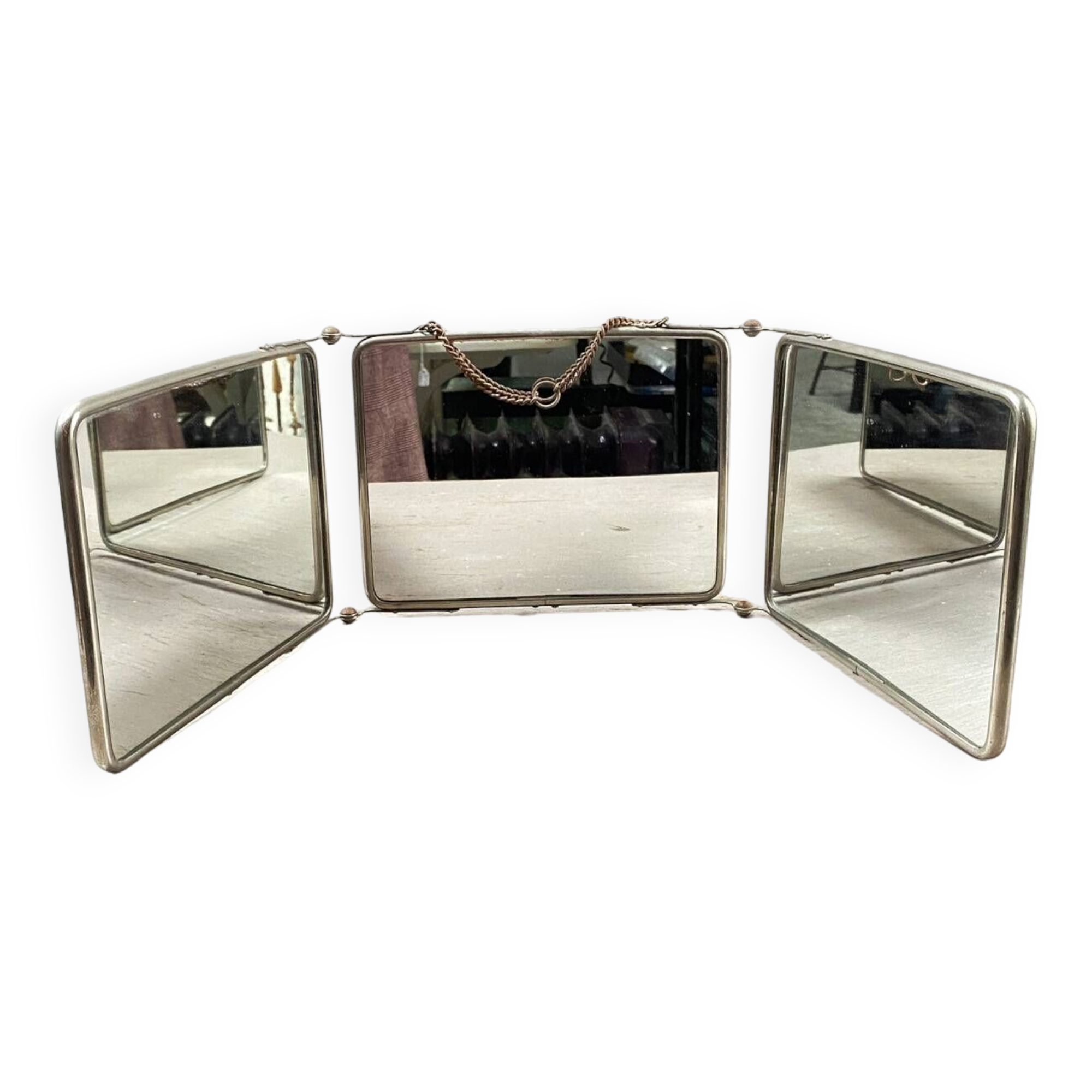 Horizontal triptych mirror