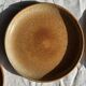 Set of 7 small flat dessert plates in orange stoneware D18