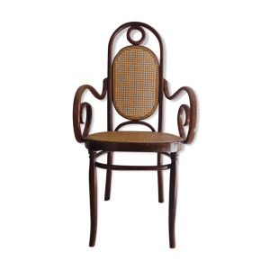 fauteuil bois courbé - cannage