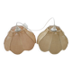 2 "flower" suspensions in vintage 1970s natural fibre.