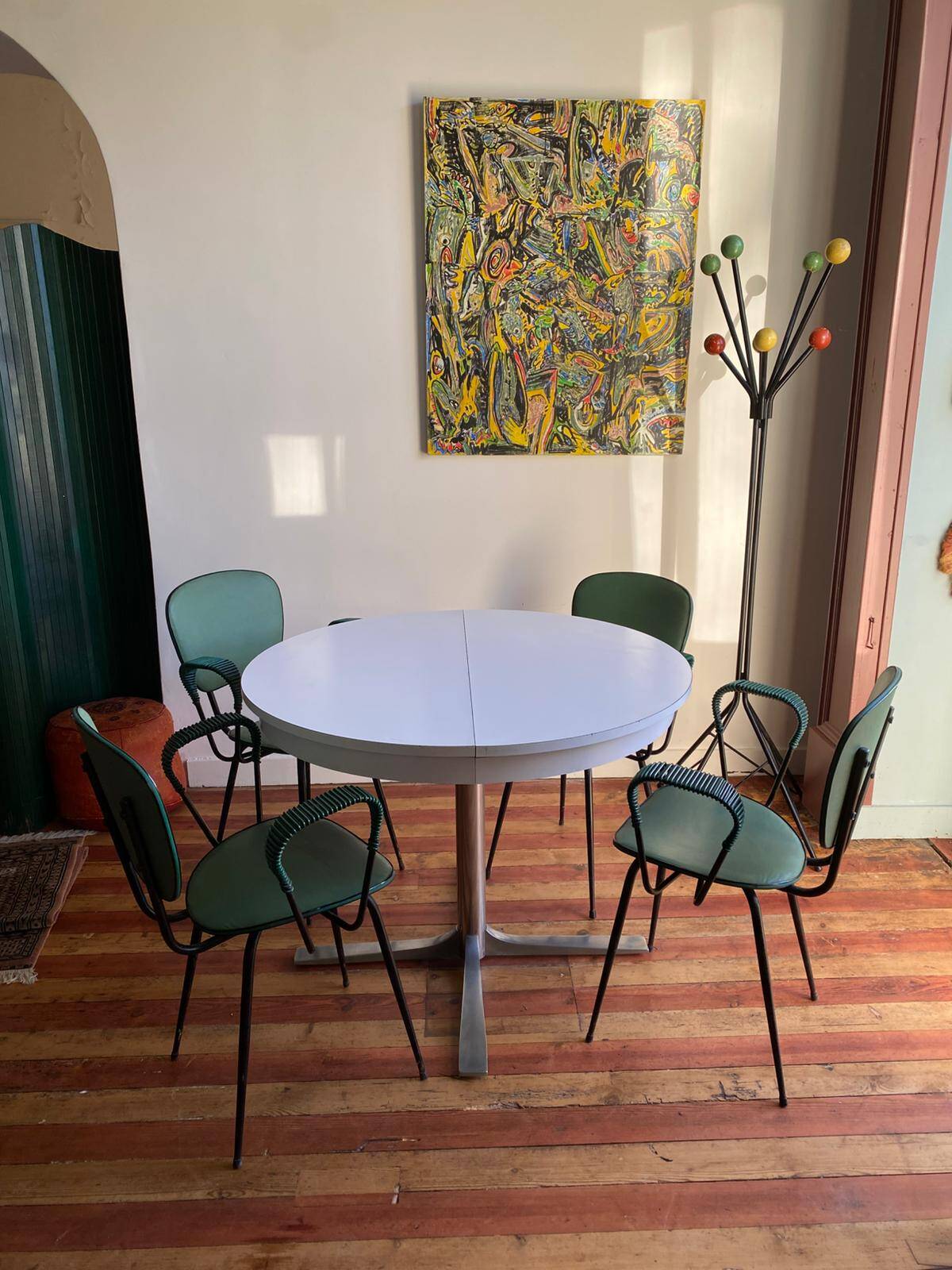 4 chaises vertes (Dans le gout de) jacques Hitier