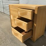 Commode en placage de rotin