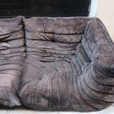 Togo in brown velvet by Michel Ducaroy for Ligne Roset 70s