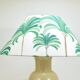 Paire de lampes de table Tommaso Barbi Riviera palmier années 1970 avec coussins assortis