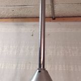 Suspension style Bauhaus métal chromé et globe opaline - années 20/30