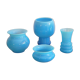 Set of Scandinavian opaline glass vases by Erik Hoglund 1960